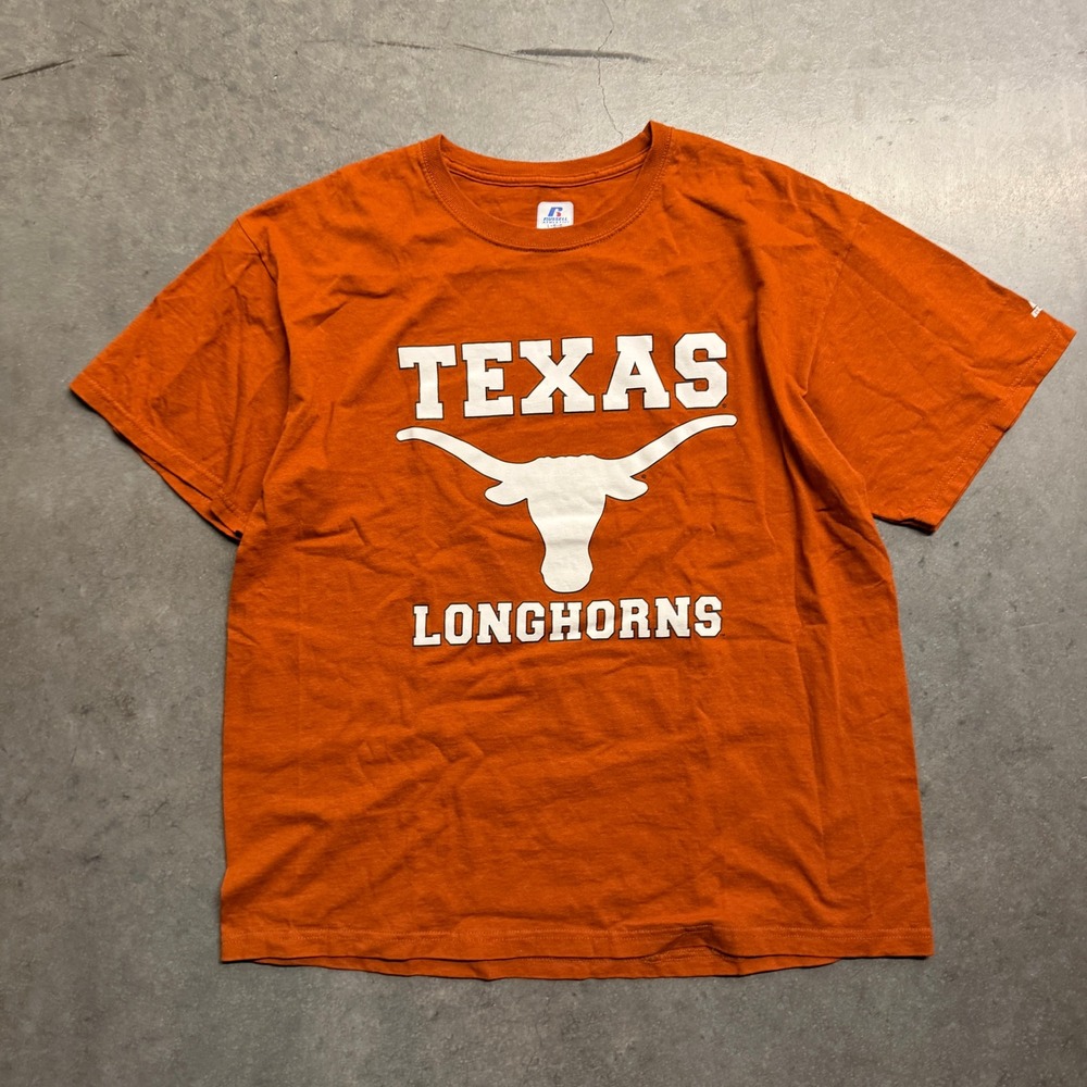 Russell Athletic Texas Longhorns T-Shirt Burnt Orange Mens Large NCAA Fan Gear